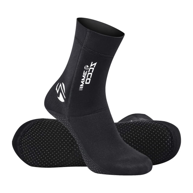 Calcetines de buceo ZCCO de neopreno antideslizantes de 3 mm, color negro, 2XL