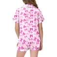 thumbnail image 4 of Hiijoy Big Girls Pajamas Bow Print Short Sleeve Top Shorts Sleepwear Pj's, Sizes 2-13, 4 of 4