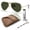 Polished Arista Gold Frame | G-15 Green Lens, variant on RB3025 AVIATOR HAVANA COLLECTION Pilot Shaped Non-Polarized Sunglasses for Men & Women - Includes Official RAYBAN Eyewear Kit - Ideal Formal & Casual Wear Sunglasses - Grey Gradient Lens