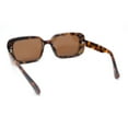 thumbnail image 4 of Womens Classy Narrow Rounded Rectangle Rimless Glitter Plastic Sunglasses Tortoise Pink - Brown, 4 of 4