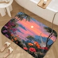 thumbnail image 3 of 1pc Sunset over Seaside Absorbent Non-Slip Bathroom Thickened Flannel Rug Decor,Soft,Quick Drying,Suitable For Indoor/outdoor Use,Bathrooms,Bedrooms,Kitchens,Terrace,Laundry Rooms,16"x24", 3 of 9