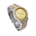 thumbnail image 3 of Charles Raymond Bling'ed Out Sophisticated Diamond Ritzy Iced Sporty Faux Chrono Decor Luxury Timepiece - ST10514 (Two Tone), 3 of 3