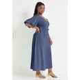 thumbnail image 3 of June & Vie Women's Plus Size -Sleeve Babydoll Maxi Dress, 3 of 4