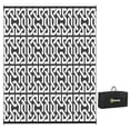 thumbnail image 2 of Outsunny Black & White Chain Outdoor Rug, 8' x 10', Waterproof Plastic Rug with Carry Bag, 2 of 9