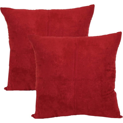 Mainstays 4 Panel Suede Red Decorative 