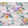 thumbnail image 4 of oneOone Cotton Flex Fabric Stripe|Watercolor Leaves & Peony Floral Print Fabric BTY 40 Inch Wide, 4 of 4
