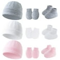 thumbnail image 6 of ZYHARUKO Newborns Baby Warmth Set Cotton Bonnet with Mittens & Booties Infant Protections set Comfortable for 0-6 Months Infants, 6 of 19