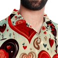 thumbnail image 5 of Valentine's Day Love Men's Short Sleeve Hawaiian Poplin Shirt - Casual Printed Button Down Summer Beach Shirt for Men, 5 of 6