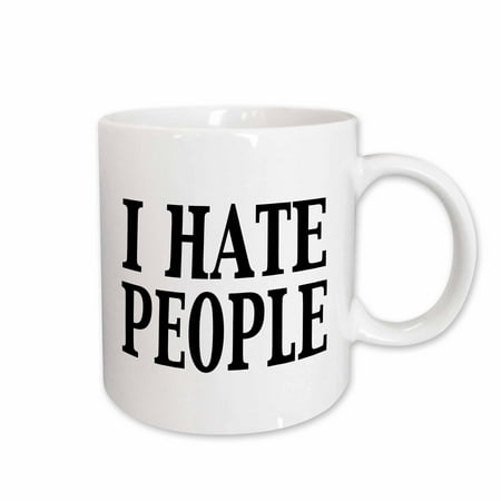 

3dRose I hate people Ceramic Mug 11-ounce
