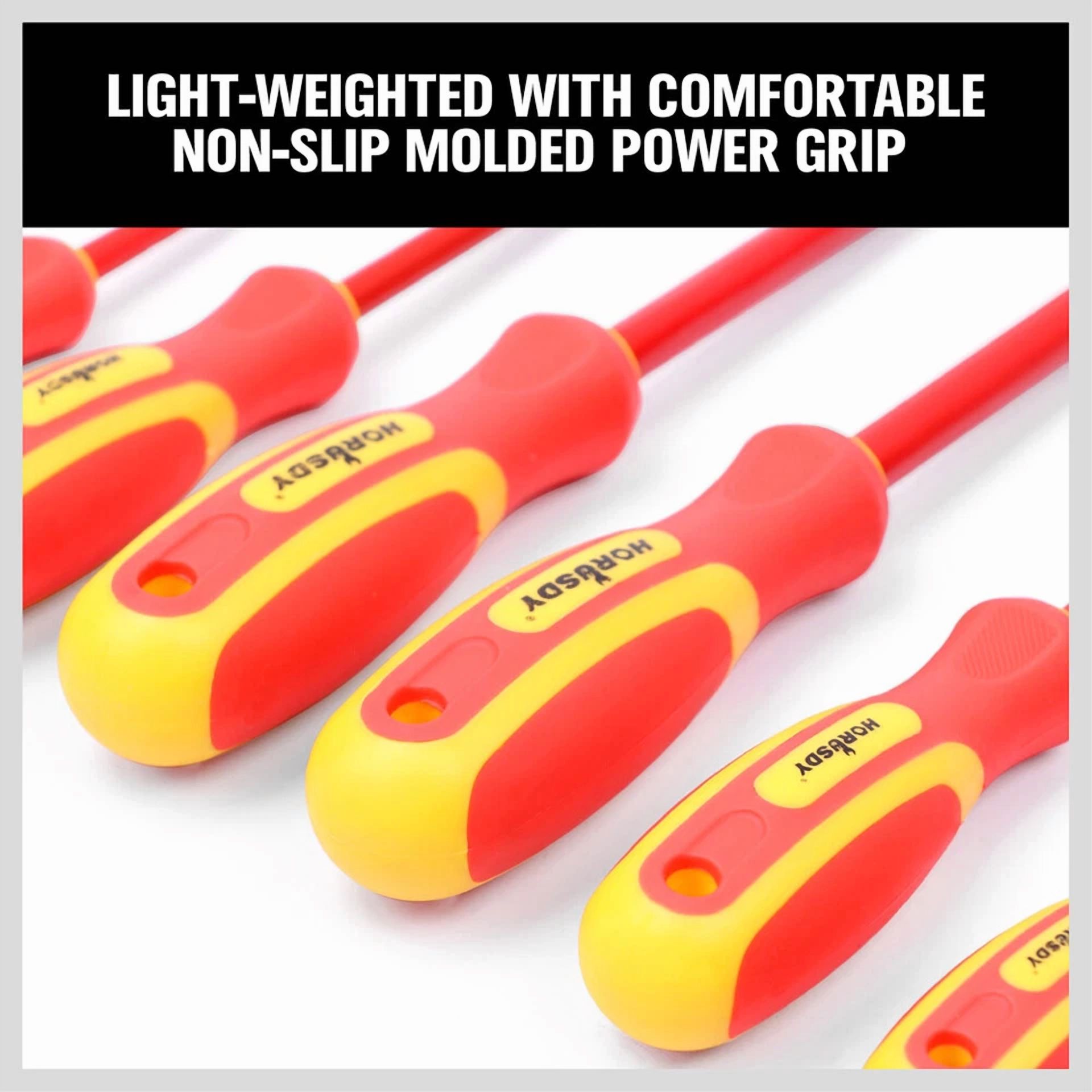 BUTTERFLY- 6Pc 1000V Insulated Screwdriver Set Magnetic Tips Electrician Slotted Phillips