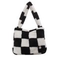 thumbnail image 4 of Bolsa de mano con entramado de felpa suave para mujer para axilas esponjosos de noche Retro Sywqhk Para Estrenar, 4 of 9