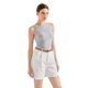 thumbnail image 4 of Camiseta sin mangas SUUKSESS de algodón acanalado con acolchado XS Flower Grey, 4 of 6