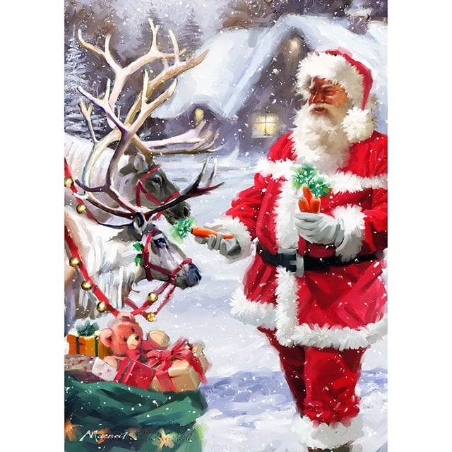 Diamond Painting (DB2245) Santa Claus 5D DIY Juego de costura cuadrada (B1843) 20X30cm Hugtrwg Para estrenar