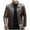 Brown, variant on Men Jacket Leather Long Sleeve Winter Solid Color Lapel Coat Streetwear Leather Jackets Black L