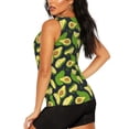 thumbnail image 4 of Picia Fresh Avocado Pattern Women's Workout Tank Top,Breathable Activewear,Slim Fit Athletic Top,Versatile Workout Moisture-wicking top-Small, 4 of 9
