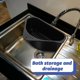 thumbnail image 4 of unbranded 1Jgo Colador Para Fregadero De Cocina Negro Con Material De Inoxidable Seguro, 4 of 8