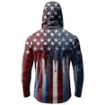 thumbnail image 5 of 4Th of July Mens Hoodies, UV Protection Hoddie Cloth, 250Th Anniversary Long Sleeve Shirts, Patriotic Fishing Swearshirts for Men, Independence Day Party Favor Gifts Blue Size: L, 5 of 6