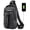 02#Dark Gray, variant on Fmxomd Men's Soft Leather Chest Bag - Stylish One-Shoulder Bag - Waterproofing Casual Business Crossbody Sling Bag