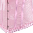 thumbnail image 5 of Corset Tops for Women Floral Lace Corset Bustier Plus Size Overbust Corset Pink 5XL, 5 of 5