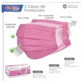 thumbnail image 2 of Best Trading Cubrebocas Rosa 50 piezas, Mascarilla Desechable Termosellado Tricapa, Tapabocas con Ajustador Nasal Oculto y Tecnología Ligera de Filtrado Efectivo, 2 of 5