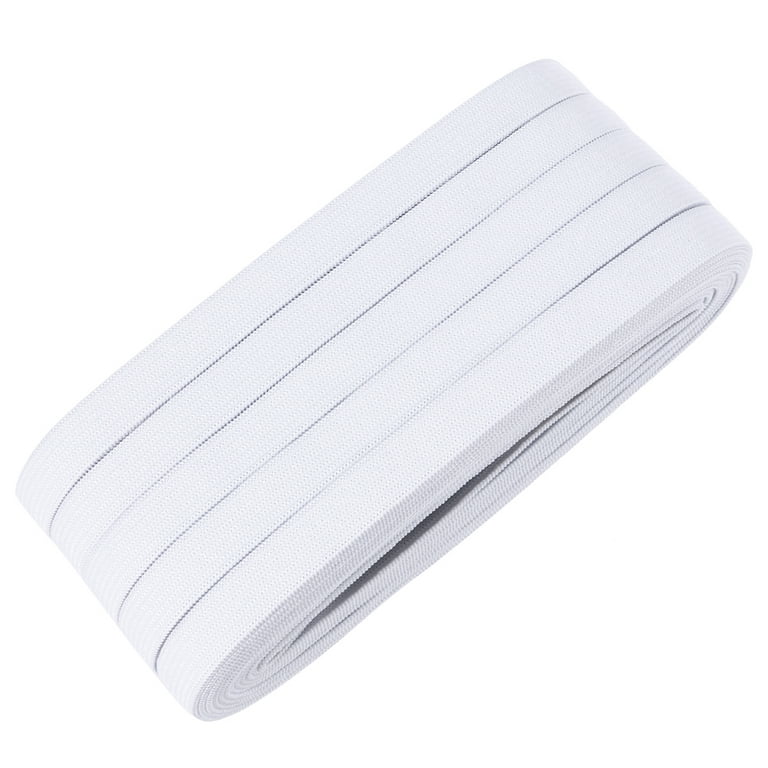 1/2 inch Wide Heavy Stretch High Elasticity Sewing Elastic Knit Thickened  Elastic Spool(White) 