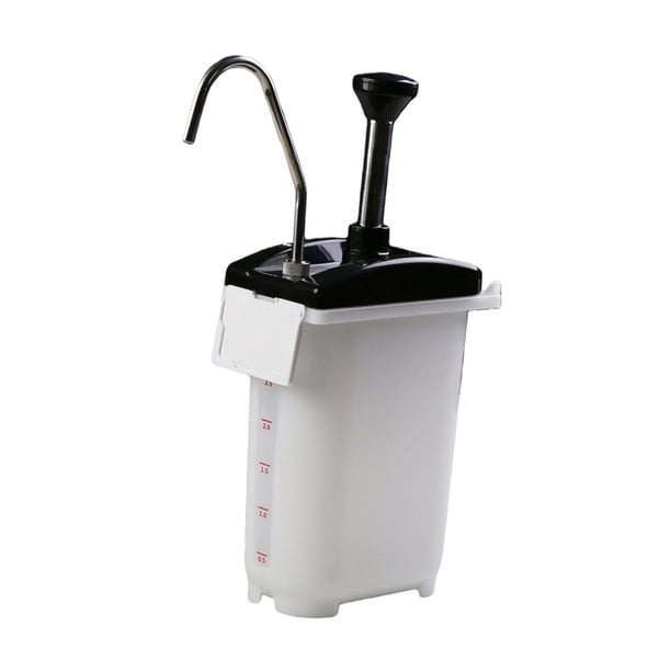 Dispensador de salsa de gran capacidad, botella con bomba para condimentos, recipiente separable, Blanco