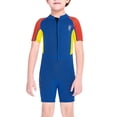thumbnail image 1 of Soidarity Trajes de neopreno para niños, traje de buceo ultrafino de secado rápido, pantalones de manga corta, traje de baño para jóvenes, buceo, Deportes acuáticos naranja XXL Soidarity OD003672-10, 1 of 6