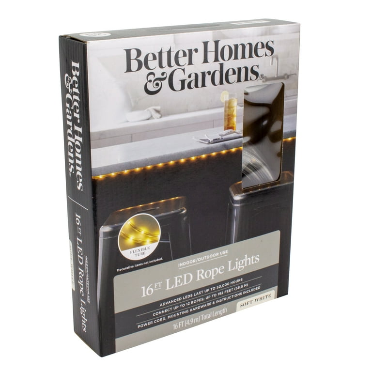 Better Homes Gardens 120 volt 7.2 16 Foot Soft White LED Rope