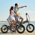 thumbnail image 4 of Gocio Foldable Electric Bikes Adult 20"x4" Fat Tire Electric Bike, 48V 10.4Ah, 500W Electric Mountain Bike Full Suspension, LCD, Shimano 7 Speed Electric Cruiser Bicycle UL2849 Certified, 4 of 10