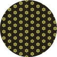 thumbnail image 1 of Ahgly Tapis Rond Lavable en Machine Intérieur Transitionnel Gris Minuit, 5 Pieds Rond, 1 of 7