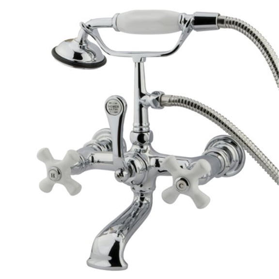 Kingston Brass CC560T1 Vintage Leg Tub Filler with Hand Shower and Straight A...