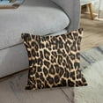 thumbnail image 4 of Throw Pillow Covers Home Decor Set of 4 Pillow Cases Decorative 18 x 18 Inches Cushion Couch Sofa Pillowcases Leopard Work African Animal Black, 4 of 6