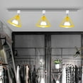 thumbnail image 6 of FSLiving Dimmable Remote Control Track Pendant Lights Single Circuit H-Type Adjustable Angle E26 Base Yellow Triangular Iron Shade Track Lighting Fixtures for Office Store Art Home Decor - 1 Light, 6 of 10