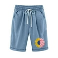 thumbnail image 1 of Pantalones Cortos Casuales Impresos Sueltos de Alta Cintura Shorts de Carta, Sexy Casual Blusa Y Pantalones Cortos, 1 of 3