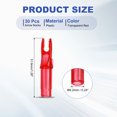thumbnail image 2 of Uxcell Archery Arrows Nocks 6.2mm, Plastic Insert Arrow Nock Replacement Arrow Tails for Shooting Compound Recurve Transparent Red, 2 of 7