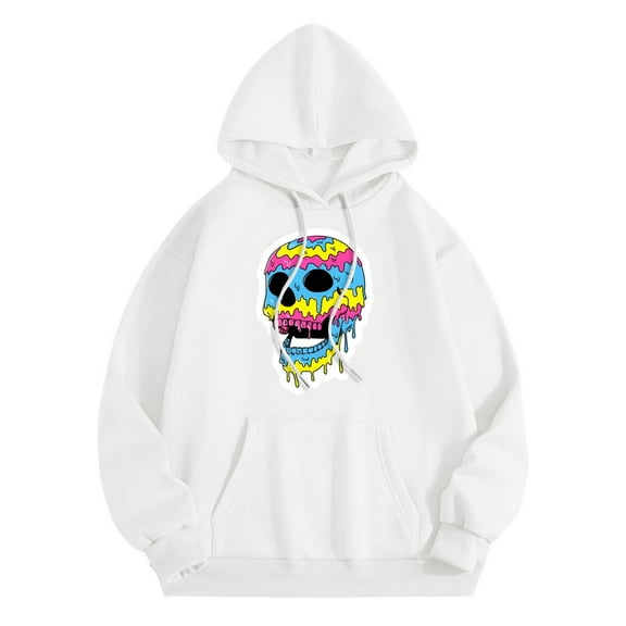 Hoodies for Men Mend Hoodies Men's Sweat Shirt Men Long Sweatshirt Snowboard Hoodie Heavy Blend Hoodie Men's Halloween Hooded Sweatshirt White M