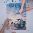 thumbnail image 3 of Cape May, New Jersey, Beach Lithograph (1000 Piece Puzzle, Size 19x27, Challenging Jigsaw Puzzle for Adults and Family, Made in USA), 3 of 4