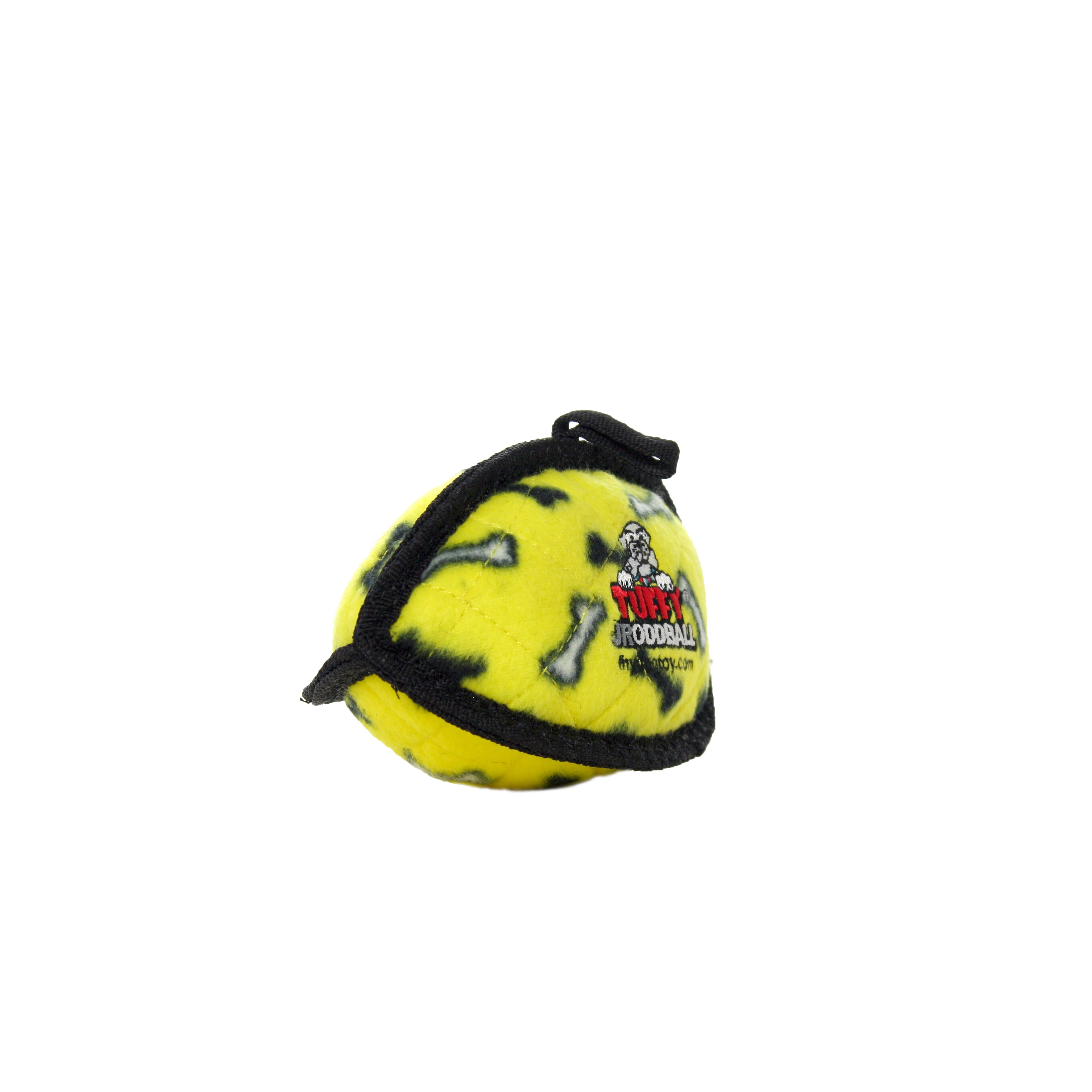Tuffy Jr Odd Ball Yellow Bone, 2-Pack, Durable Plush Dog Toy