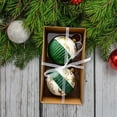thumbnail image 6 of 2 Pcs Christmas Balls Pendants Ornaments 8cm Glass Material for Festive New Year Party Supplies Home Decor, 6 of 9