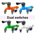 thumbnail image 3 of Dual-Outlet Multi-Functional Faucet with 1/2 Inch Thread, Ceramic and Metal Construction, Ideal for Kitchen Sink, Balcony, Bathroom – Perfect for Vegetable Washing, Dish Cleaning, Flower Watering,, 3 of 6