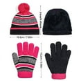 thumbnail image 2 of LUOGENLI Hats for Girls 7-8 Boys' and Girls' Bonnet Gloves Set for Children's Winter Hat Set Set for Winter Warm Knitting Set for Autumn and Winter Hats for Girls 10-12 Years, 2 of 3