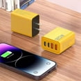 thumbnail image 6 of NATEFEMIN Portable Yellow 120W Double PD Fast Charger USB Multiport 4 Port Charging for Smartphones Tablets, 6 of 9