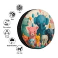 thumbnail image 4 of Pofeuu Cute Animal Party Print Spare Tire Wheel Cover for Car Truck SUV Camper Universal Fit Spare Tire Cover RV Spare Tire Covers-15 inch, 4 of 6