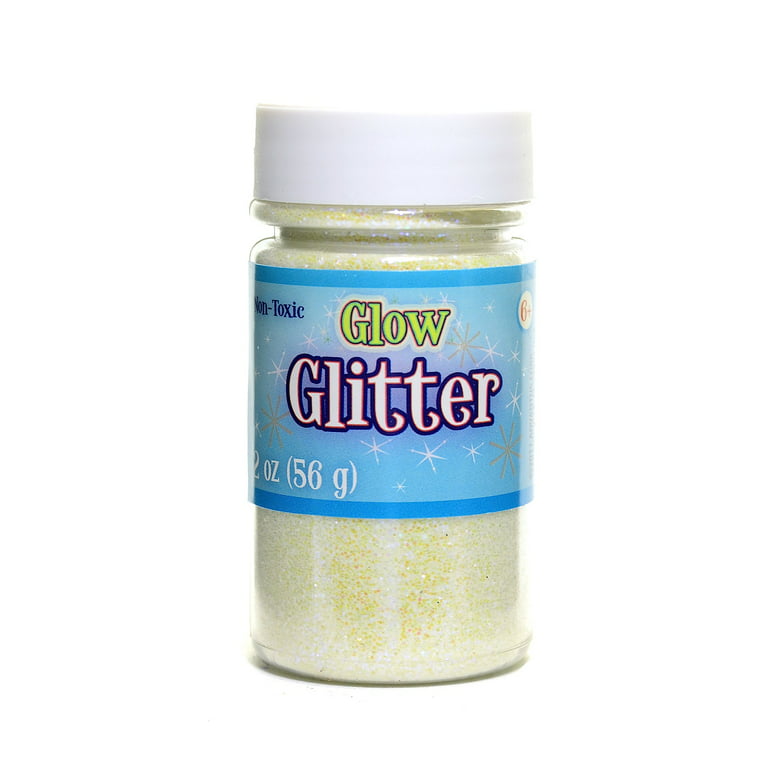 Glitter glow in the dark, 2 oz. shaker bottle (pack of 4)