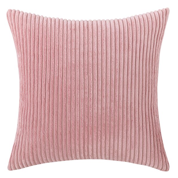 Fundas de cojín decorativas Boho Fall Cojín cuadrado de pana a rayas para sofá, cama o sillón de salón 18 x 18 pulgadas (16 estilos, 45 x 45 cm)