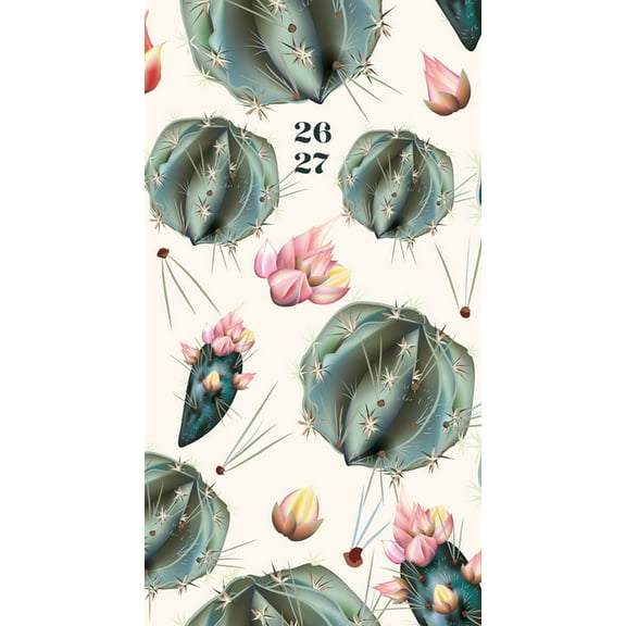 Cactus Deco 2-Year 2026-27 3.5 X 6.5 Monthly Pocket Planner, (Hardcover)