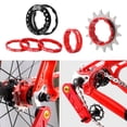 thumbnail image 3 of Almencla 14T Single Speed Flywheel Adapter Cassette Set Gear Conversion Kit Fixie red, 3 of 8