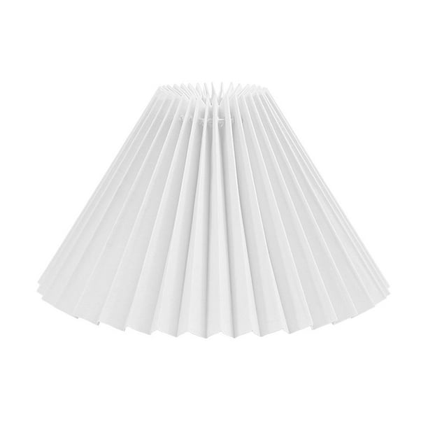 Abat-jour en Tissu de Remplacement pour Abat-Jour en Forme de Fane Poussière- White_28cm