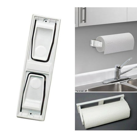 AllTopBargains Paper Towel Roll Holder Dispenser Wall Mount Cabinet Kitchen Houseware Plastic