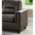 thumbnail image 6 of Poundex Furniture Faux Leather Fabric 3-Pc Sectional in Espresso, 6 of 7